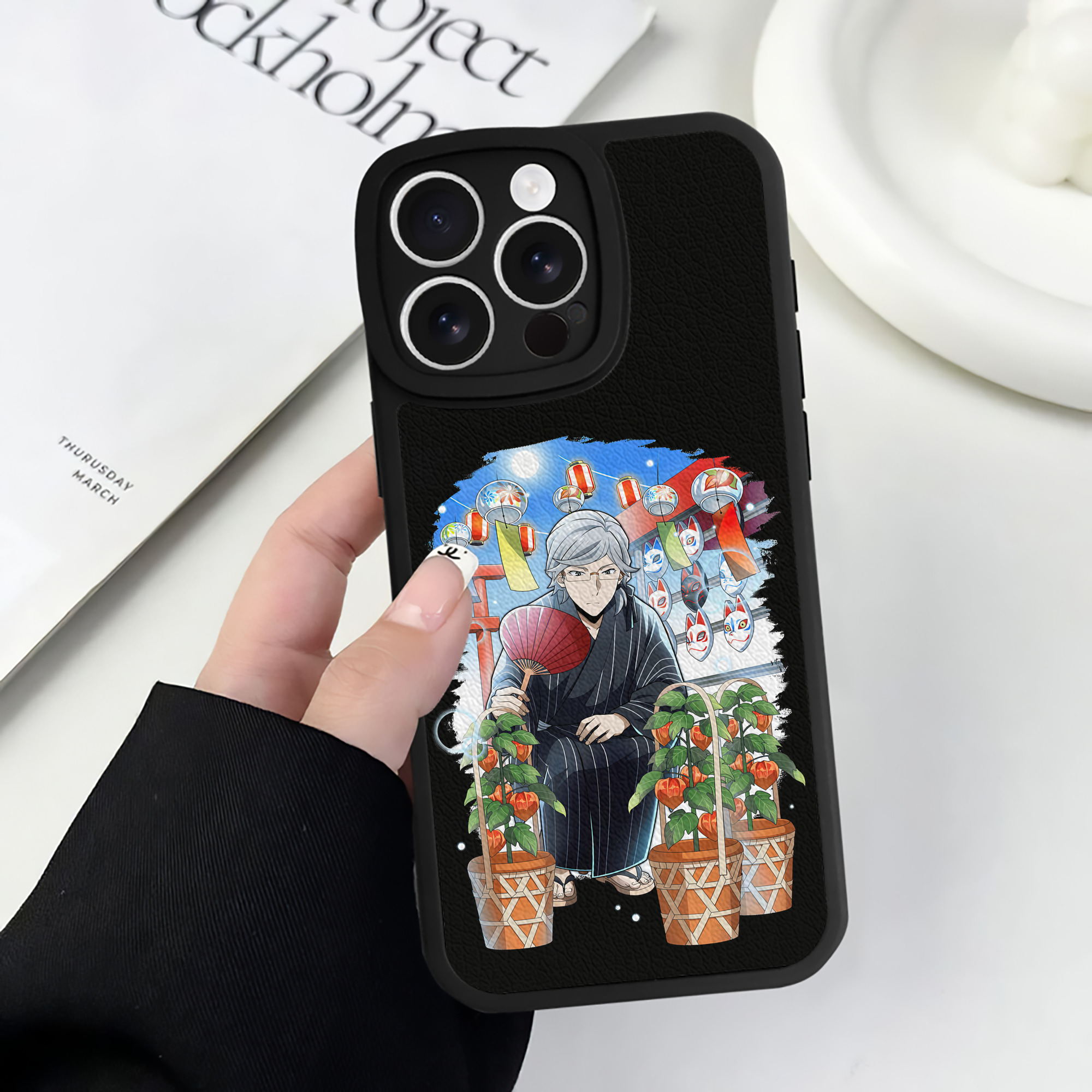 （画像用） 文豪ストレイドッグス Bungo Stray Dogs 【iPhone 16シリーズ対応】シリコンスマホケース（レザー調） 材質：シリコン